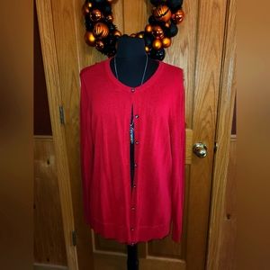 Croft&barrow sz XL red in color cardigan